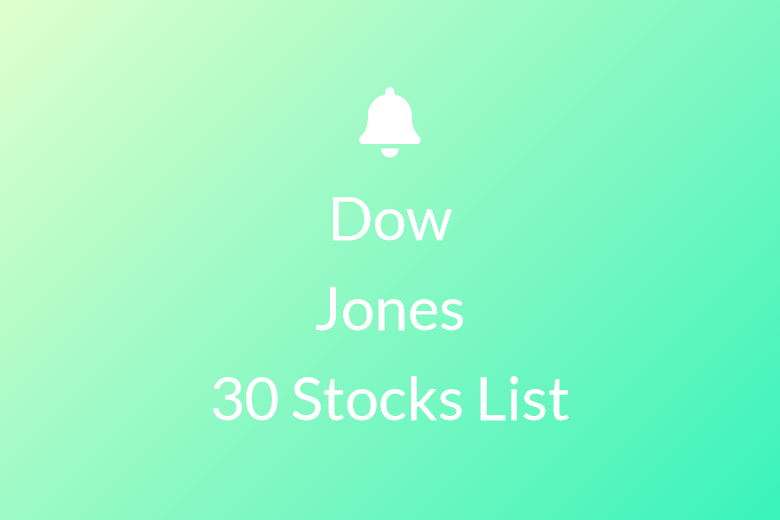 Dow Jones Stocks List 2021