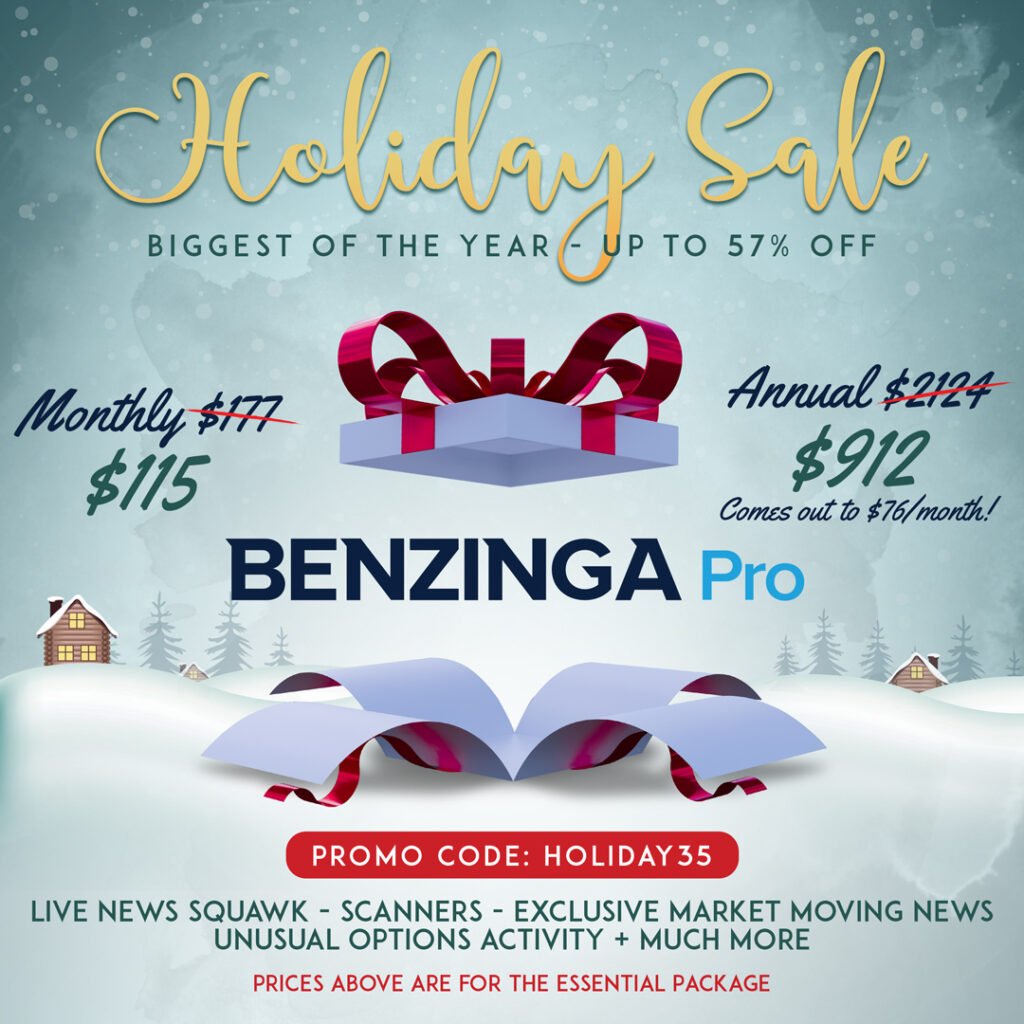 Benzinga Pro Holiday Sale